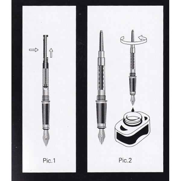 Set: Stilou Morandi Gri si calimara cerneala