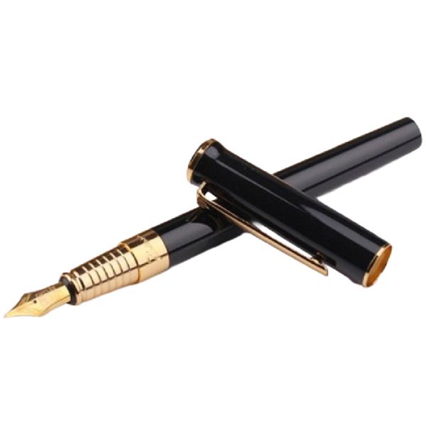 Set Stilou Polo negru + calimara cerneala