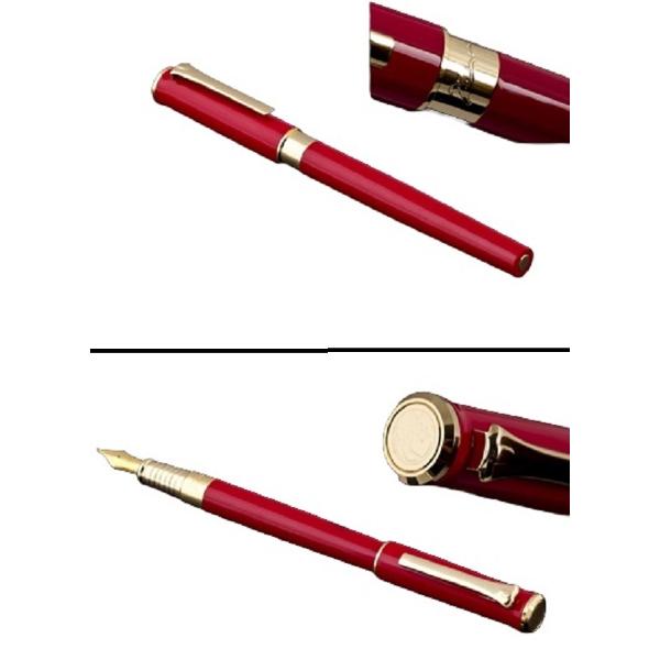 Set Stilou Polo rosu + calimara cerneala