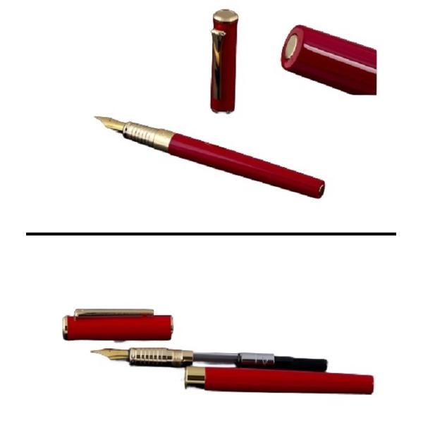 Set Stilou Polo rosu + calimara cerneala