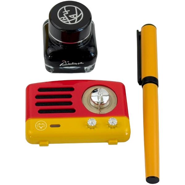 Set: Stilou + calimara + difuzor in geanta metalica