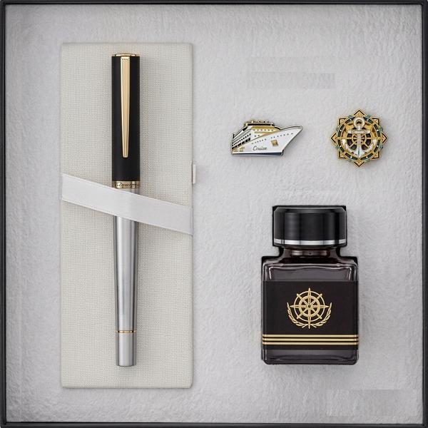 Set Sea Captain: Stilou + calimara + 2 insigne metalice