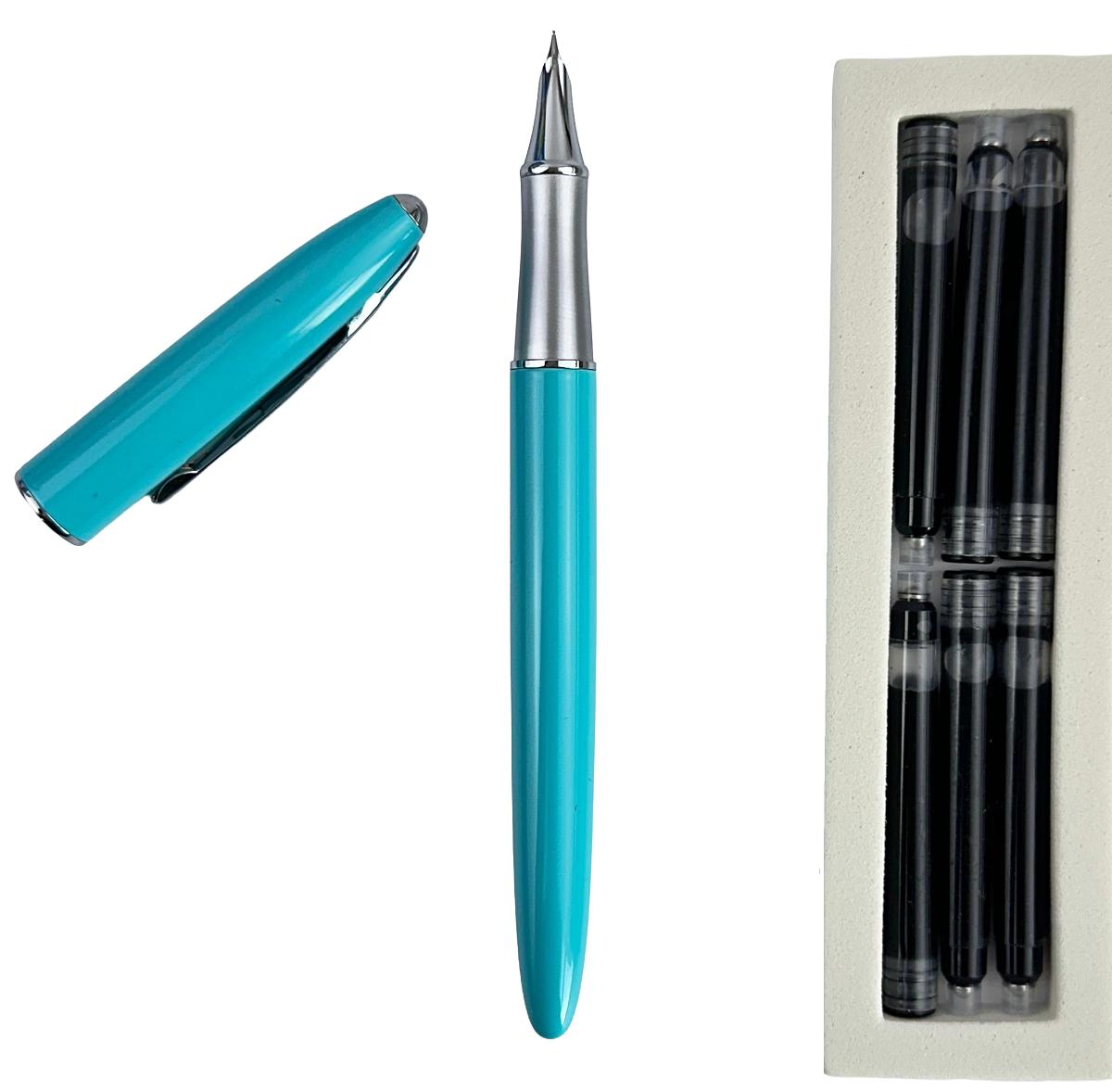 Imaginea produsului 'Set Stilou + 6 cartușe. Space Flight turcoaz'