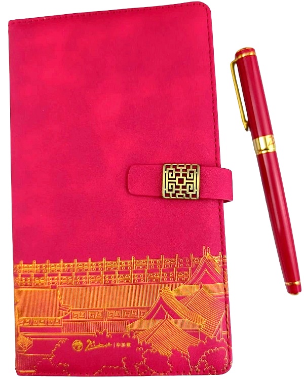 Imaginea produsului 'Set Stilou Brilliant Rosu + Agenda + 8 cartușe'