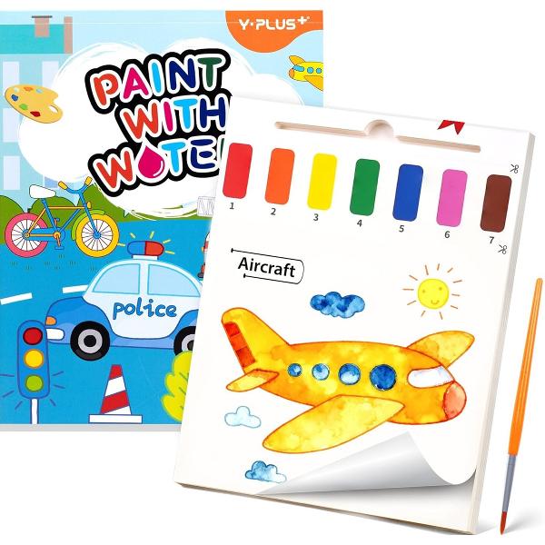 Carte activitati paint with water: Amazing vehicles