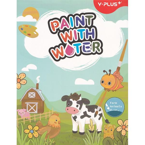 Carte activitati. Paint with water: Farm Animals