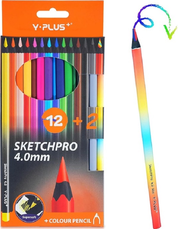 Imaginea produsului 'Set 12 + 2 creioane colorate. Sketchpro'