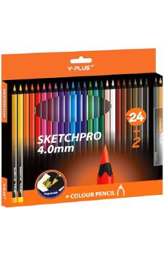 Imaginea produsului 'Set 24 + 2 creioane colorate. Sketchpro'