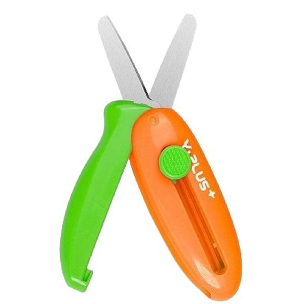 Foarfeca retractabila. Portocaliu-verde