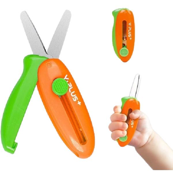 Foarfeca retractabila. Portocaliu-verde