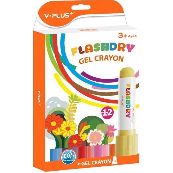 Set 12 creioane colorate. Tip gel Flashdry