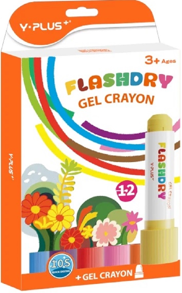 Set 12 creioane colorate. Tip gel Flashdry