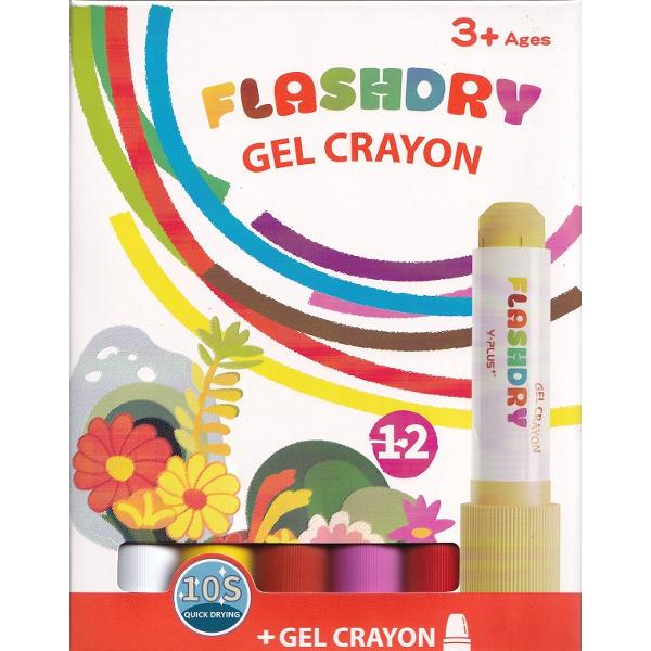 Set 12 creioane colorate. Tip gel Flashdry