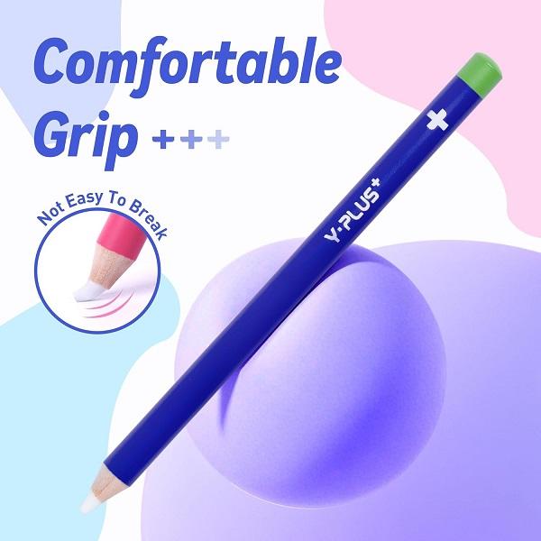 Set 3 radiere tip creion albastru + ascutitoare