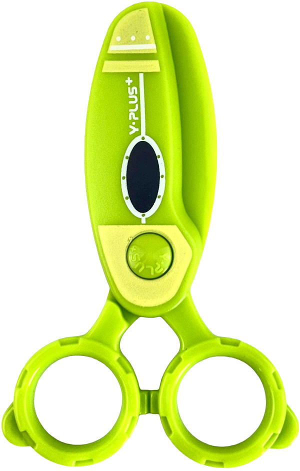 Foarfeca verde Rocket cu varf rotunjit