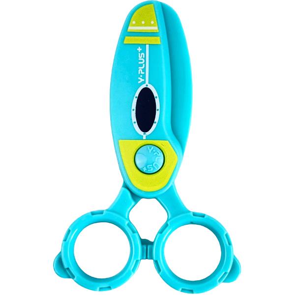 Foarfeca albastra Rocket cu varf rotunjit