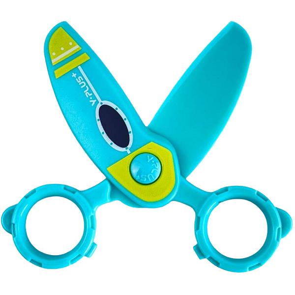 Foarfeca albastra Rocket cu varf rotunjit