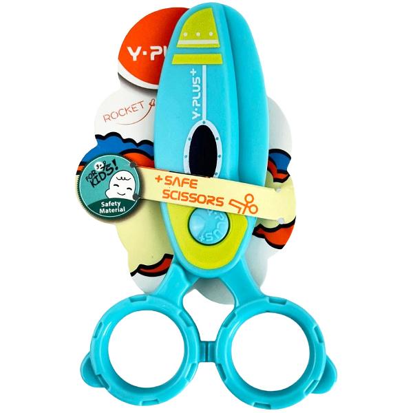 Foarfeca albastra Rocket cu varf rotunjit