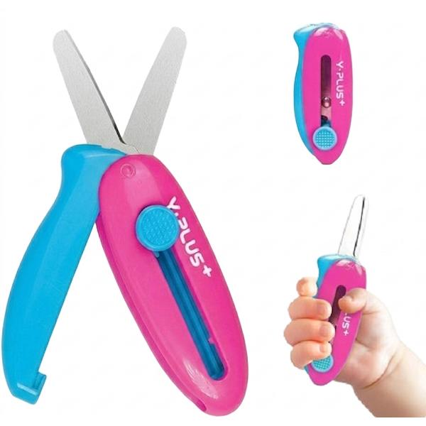 Foarfeca retractabila. Roz-albastru