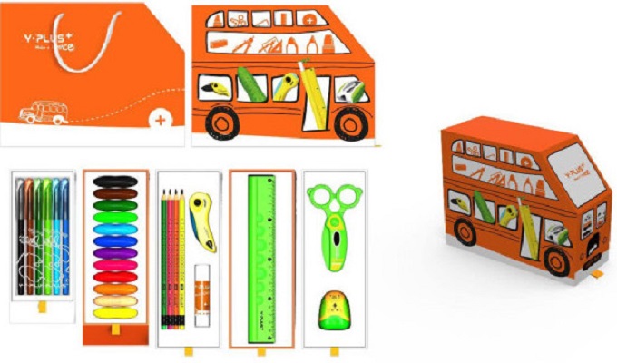 Imaginea produsului 'Organizator birou Happy Bus cu 27 articole'