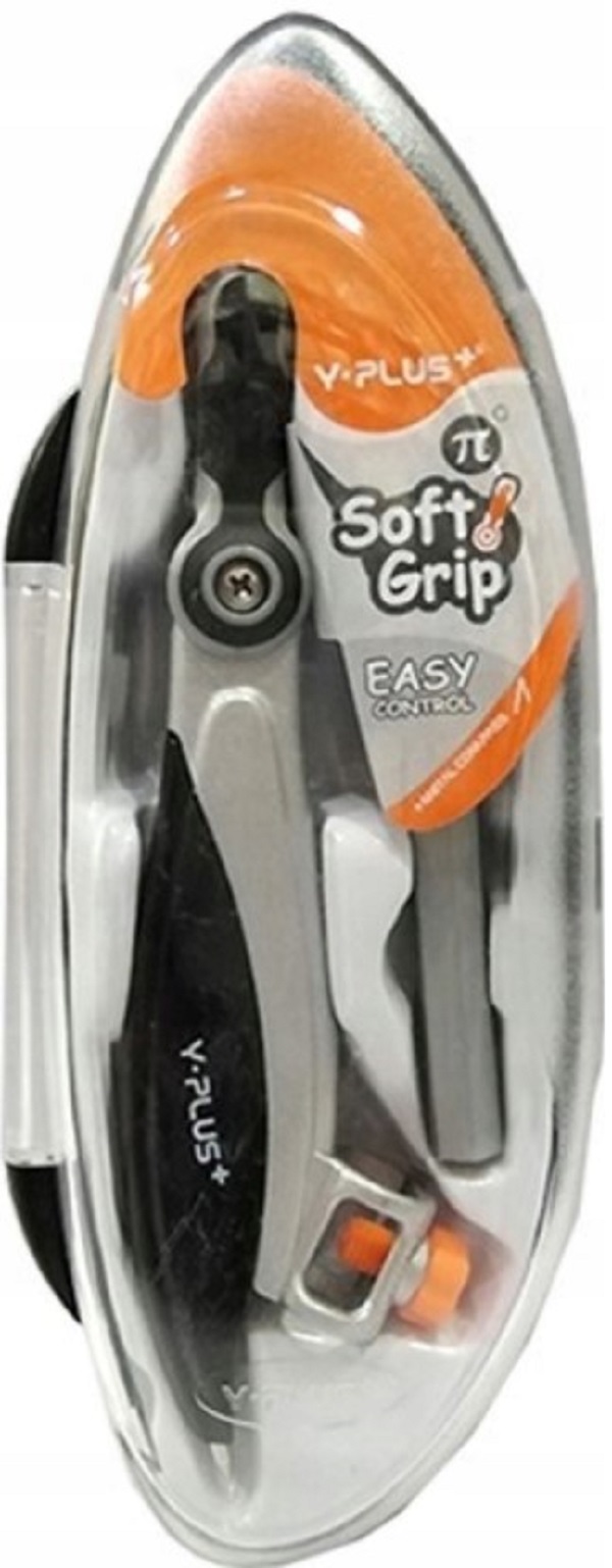 Compas metal cu creion in cutie plastic