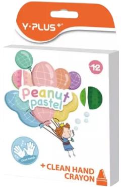 Imaginea produsului 'Set 12 creioane cerate. Pastel Peanut'