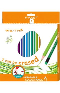 Imaginea produsului 'Set creioane colorate cu radieră 24 culori'