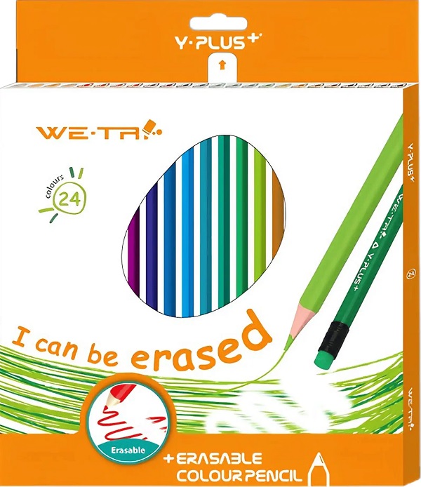 Imaginea produsului 'Set creioane colorate cu radieră 24 culori'