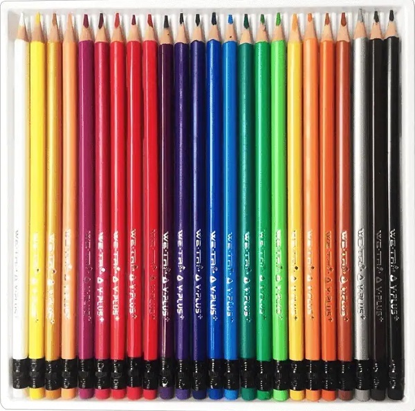 Imaginea produsului 'Set creioane colorate cu radieră 24 culori'