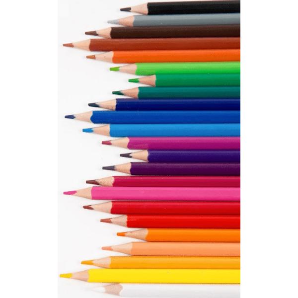 Set creioane colorate cu radiera 24 culori
