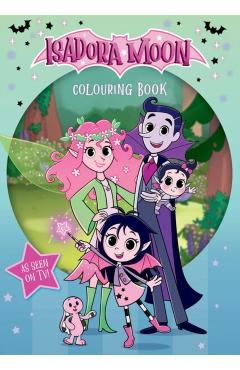 Coperta cărții 'Isadora Moon Colouring Book, packed with colouring and drawing (as seen on TV) -'