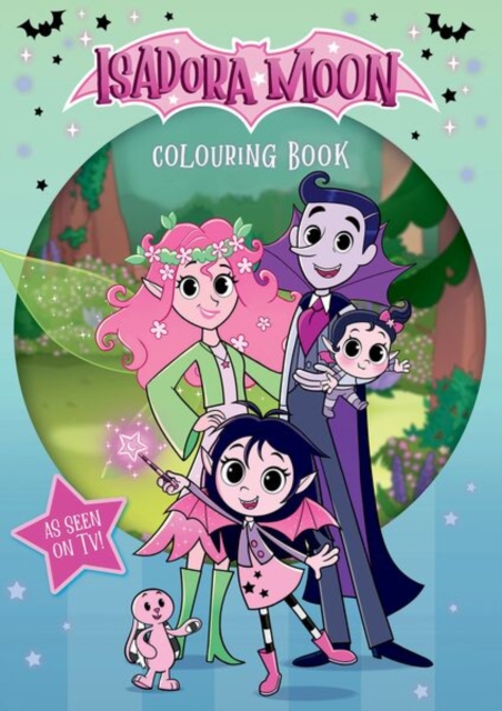 Coperta cărții 'Isadora Moon Colouring Book, packed with colouring and drawing (as seen on TV) -'