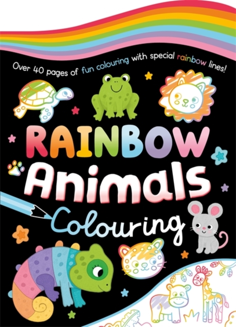 Coperta cărții 'Rainbow Animals Colouring -'