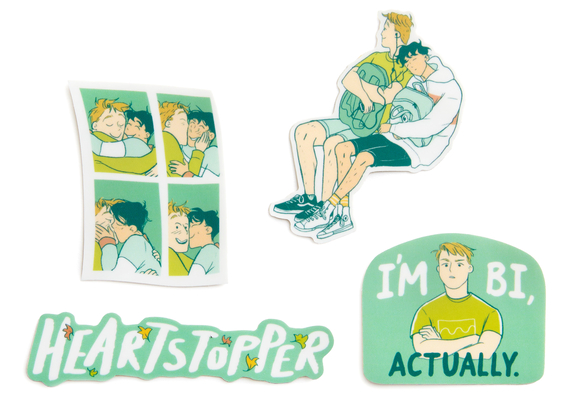 Coperta cărții 'Heartstopper: Boy Meets Boy Stickers - Sticker Set of 4 -'