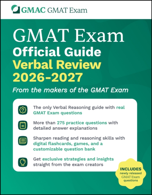 Coperta cărții 'GMAT Official Guide Verbal Review 2026 - 2027: Book + Online Question Bank -'