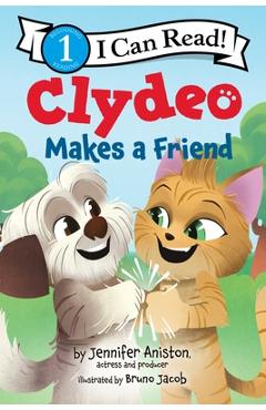 Coperta cărții 'Clydeo Makes a Friend - Jennifer Aniston'