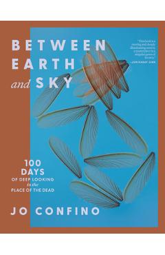 Coperta cărții 'Between Earth and Sky: 100 Days of Deep Looking in the Place of the Dead - Jo Confino'