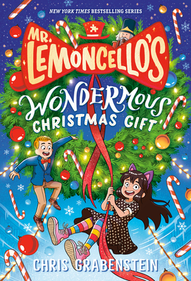 Coperta cărții 'Mr. Lemoncello's Wondermous Christmas Gift - Chris Grabenstein'