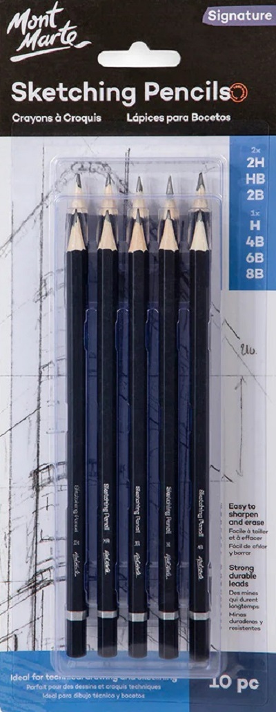 Imaginea produsului 'Set 10 bucati creioane schite. Mont Marte'