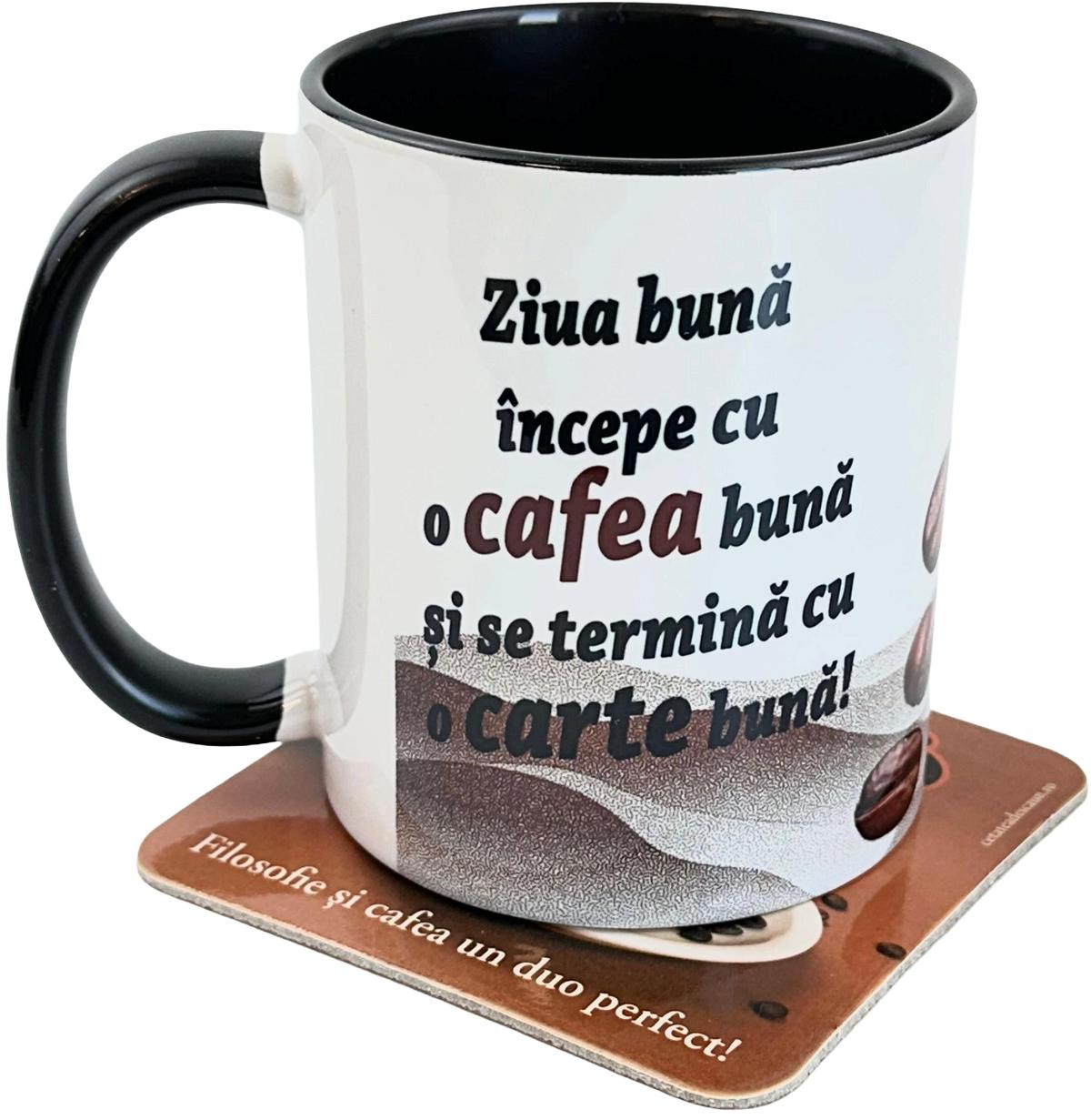 Imaginea produsului 'Cană + coaster: Filosofia cafelei'