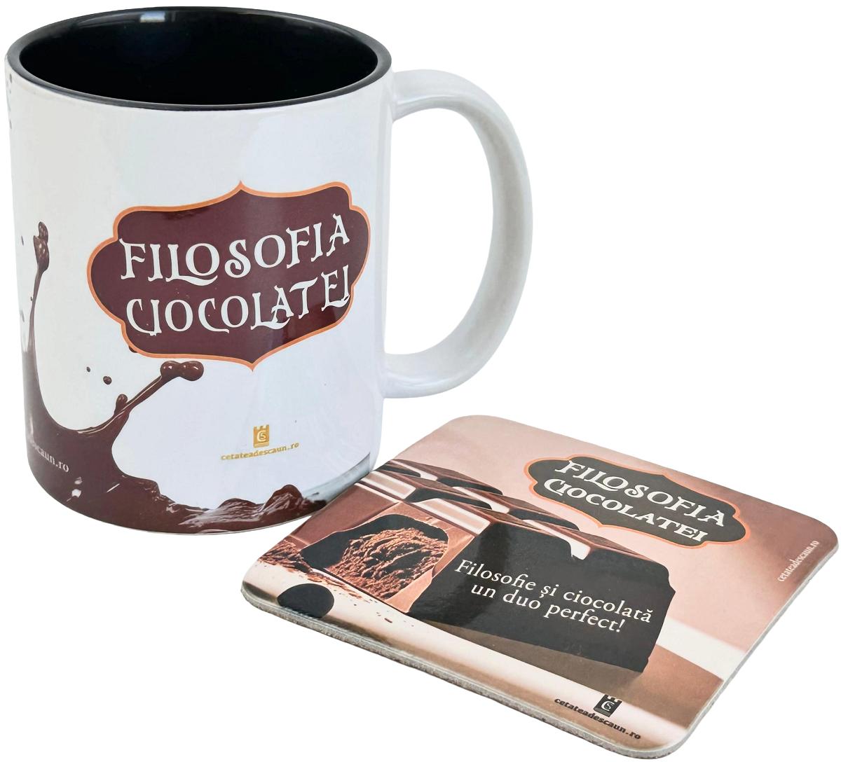 Imaginea produsului 'Cană + coaster: Filosofia ciocolatei'