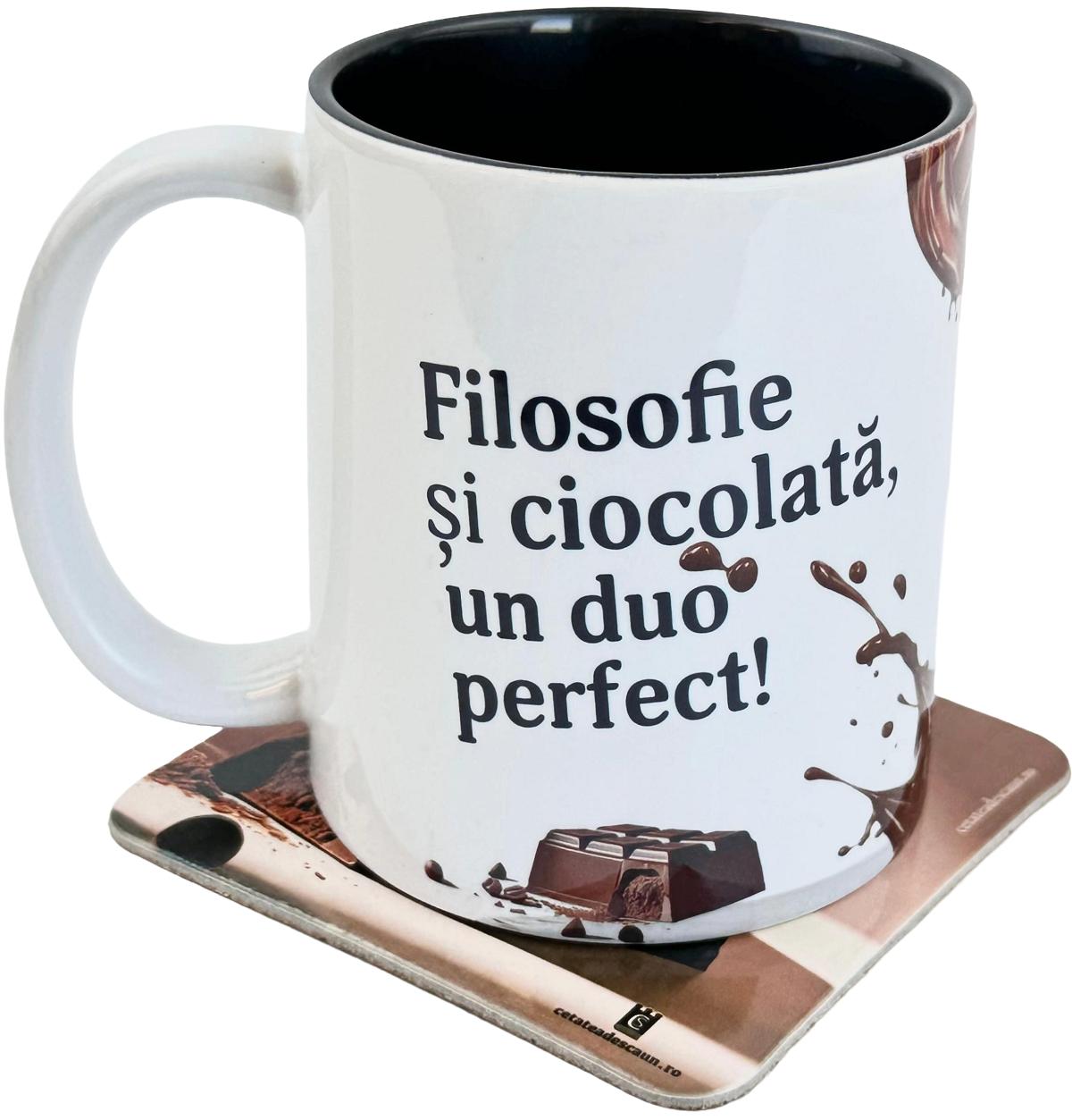 Imaginea produsului 'Cană + coaster: Filosofia ciocolatei'