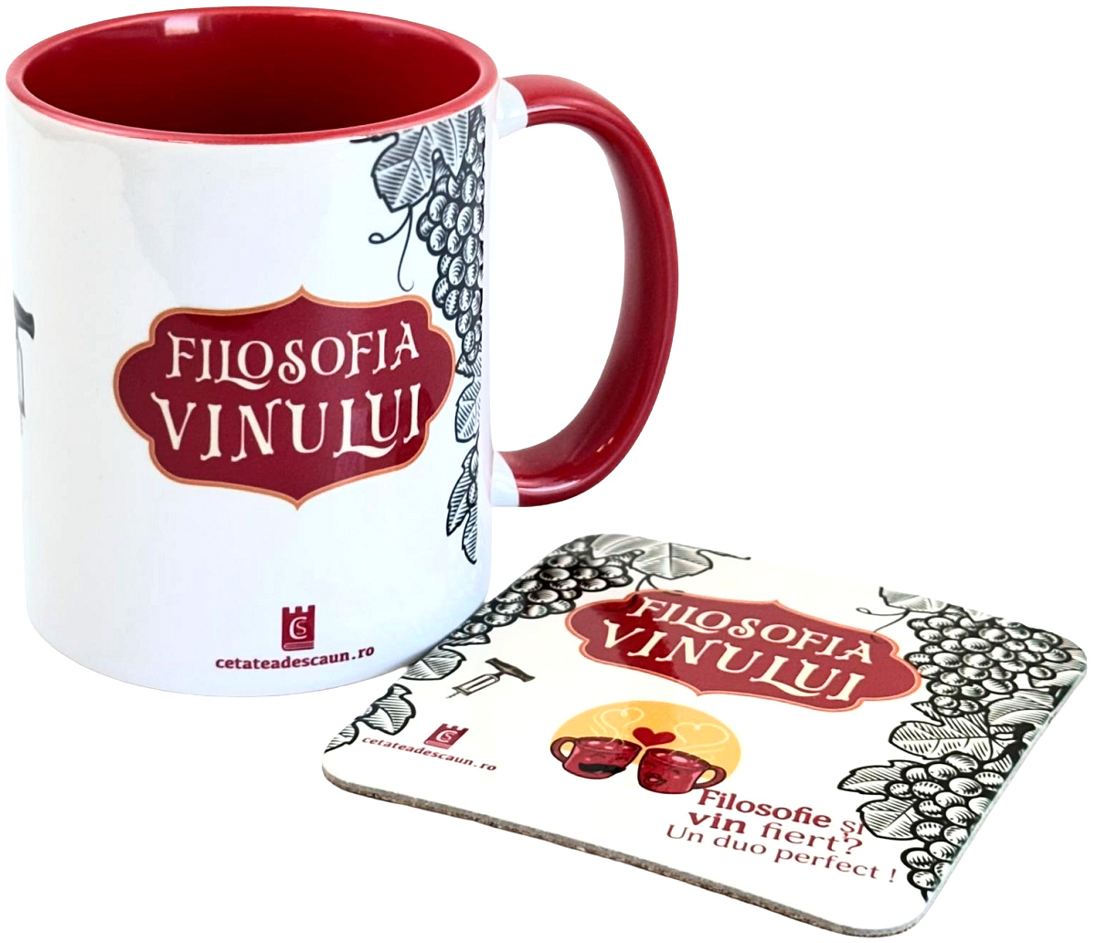 Imaginea produsului 'Cană + coaster: Filosofia vinului'