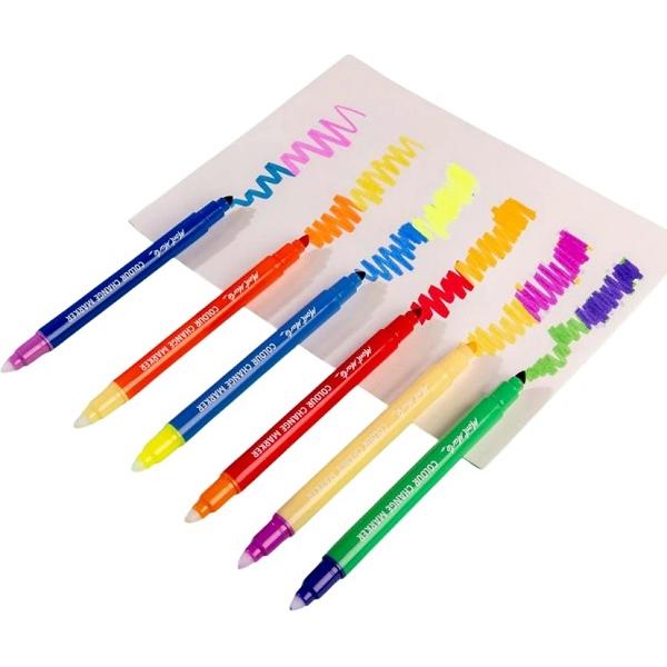 Set 6 markere cu schimbare de culoare. Mont Marte