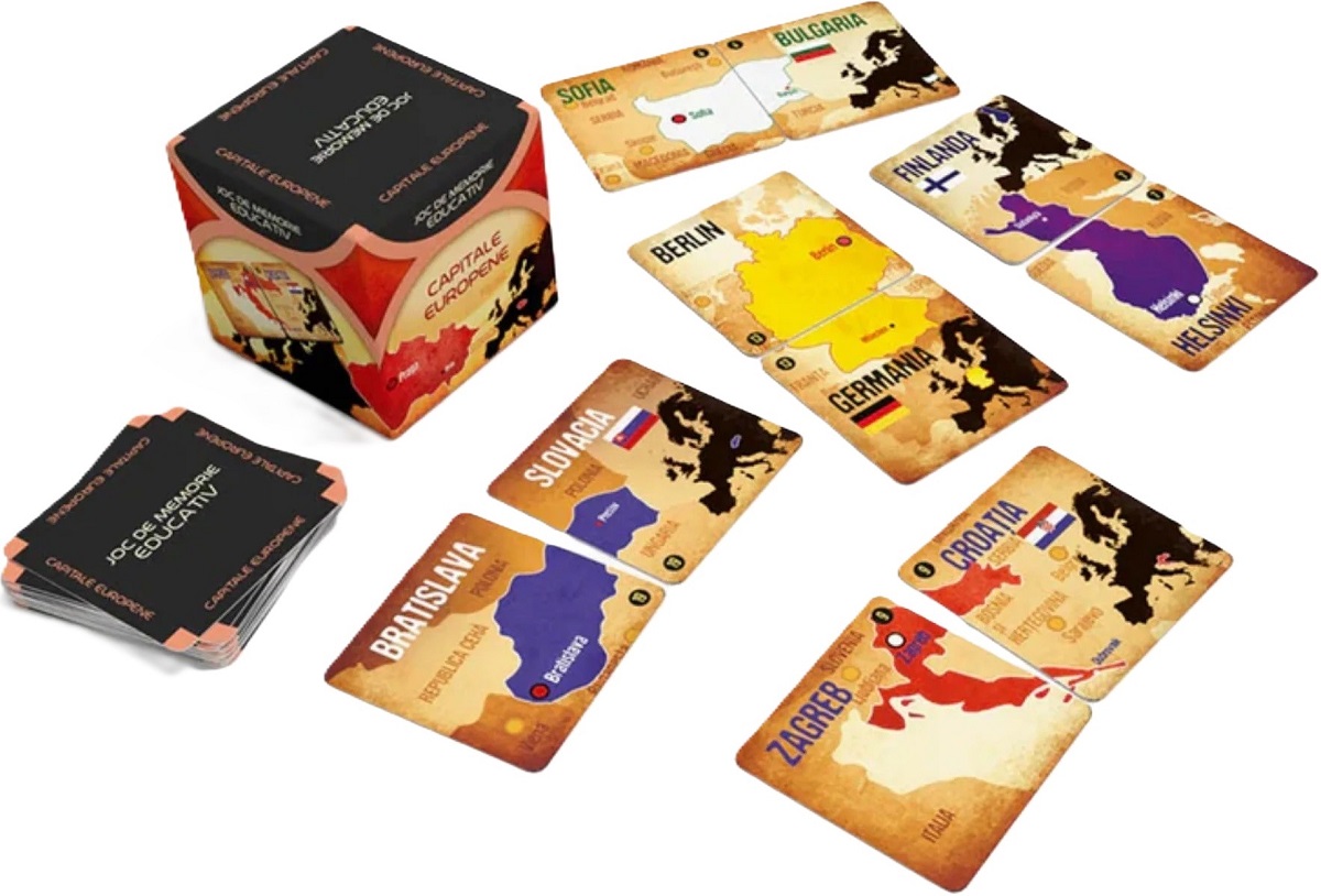 Imaginea produsului 'Joc de memorie educativ: Capitale europene'