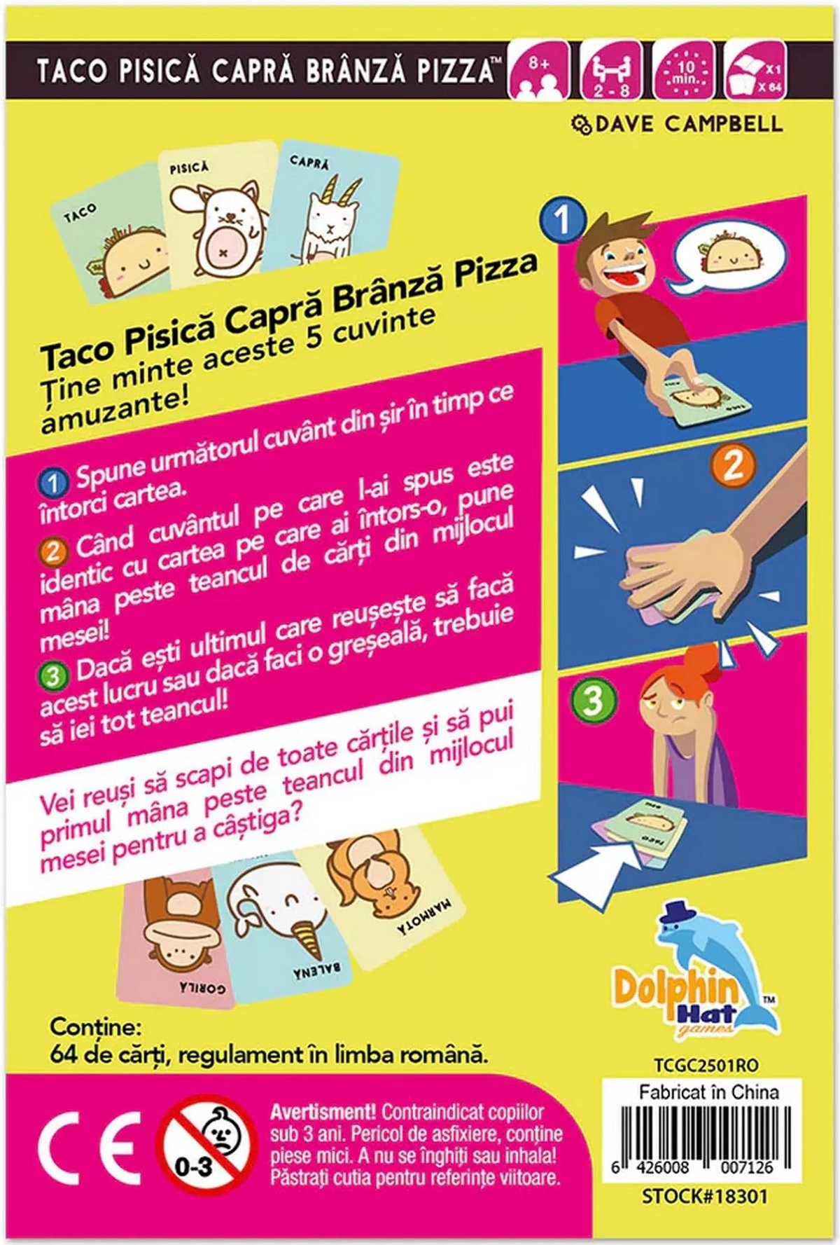 Imaginea produsului 'Joc de petrecere. Taco Pisică Capră Brânză Pizza'