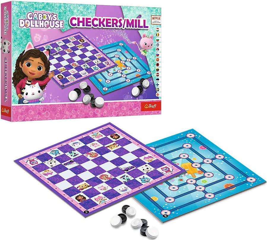 Imaginea produsului 'Set jocuri: Dame și Moară. Gabby’s Dollhouse'