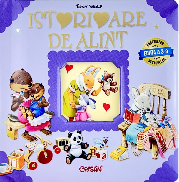 Coperta cărții 'Istorioare de alint - Tony Wolf, Anna Casalis'