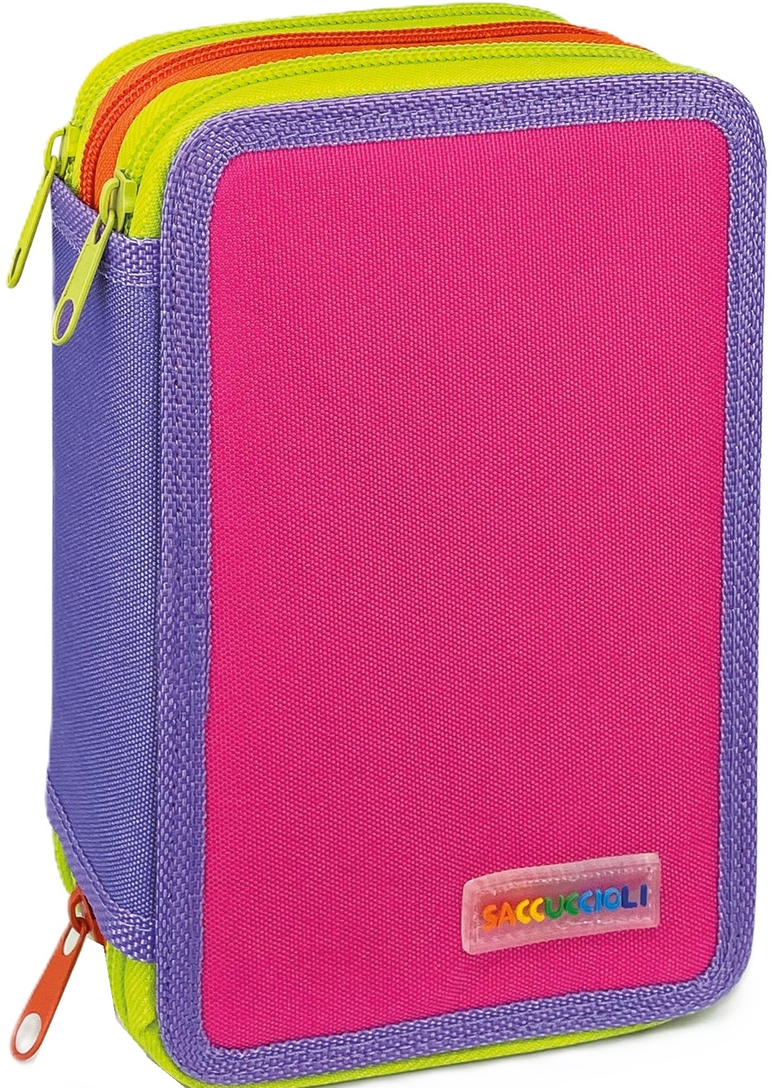 Imaginea produsului 'Penar echipat: Color Block.Roz-verde neon'