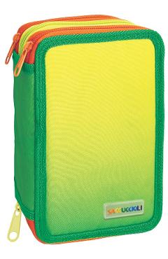 Imaginea produsului 'Penar echipat: Color Block. Verde-portocaliu'